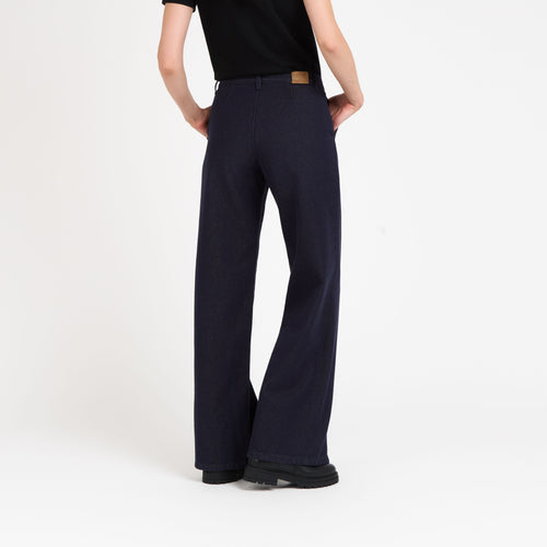 Pantalon femme large taille haute en laine mérinos française – Gabi - Atelier Tuffery