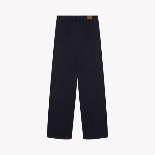 Pantalon femme large taille haute en laine mérinos française - Gabi - Atelier Tuffery