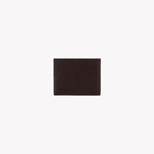 Chocolate Leather Cardholder - Atelier Tuffery