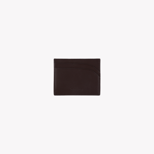 Chocolate Leather Cardholder - Atelier Tuffery