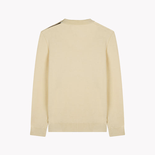 メンズ フレンチウールセーター エクリュ - SAINT JAMES × Atelier TUFFERY - Patrimoine - Atelier Tuffery