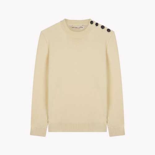 メンズ フレンチウールセーター エクリュ - SAINT JAMES × Atelier TUFFERY - Patrimoine - Atelier Tuffery