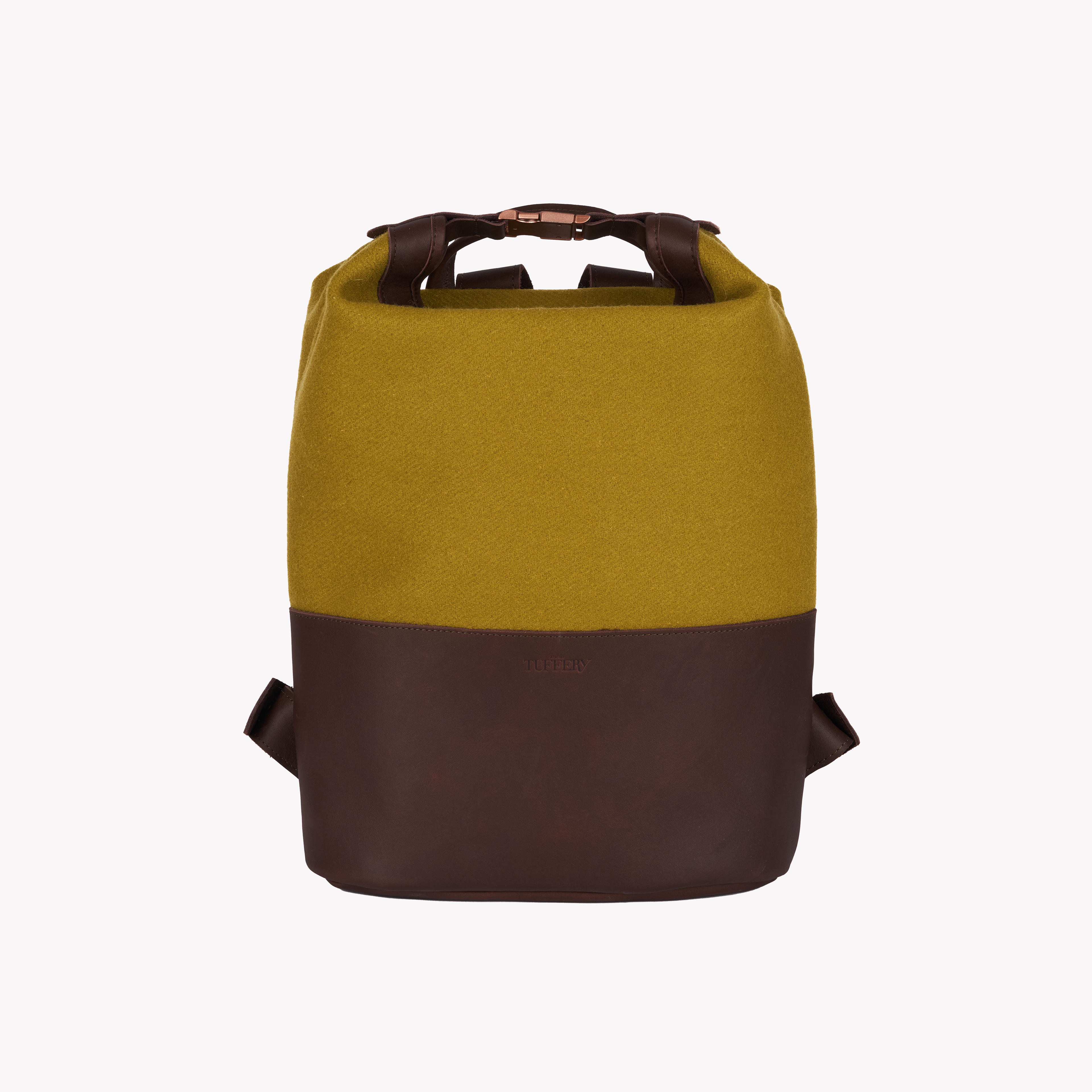 Olive Leather & French Wool Backpack | Atelier Tuffery
