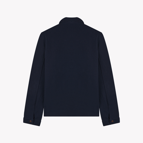 Men’s Straight-Cut Overshirt in French Wool – Navy - Atelier Tuffery