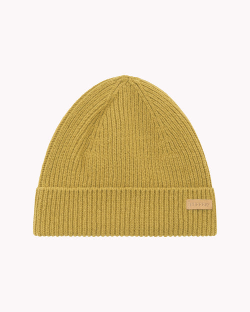 Bonnet olive laine française cotelé - Atelier Tuffery