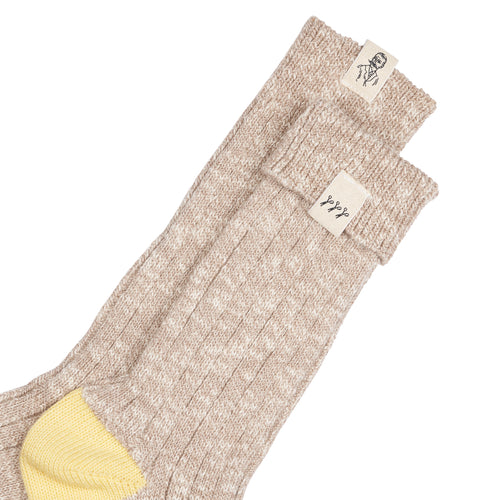 Yellow unisex thick socks - Atelier Tuffery