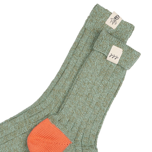 Green unisex thick socks - Atelier Tuffery