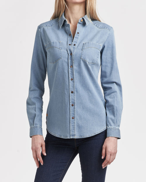 Chemise femme en jean Clair - Cévennes - Atelier Tuffery