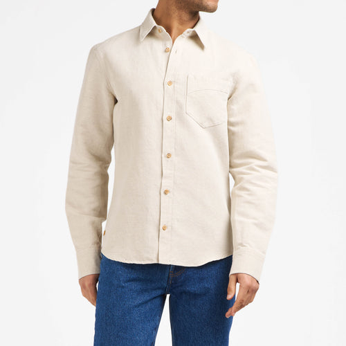 Chemise homme droite en Chanvre Naturel - Aubrac - Atelier Tuffery