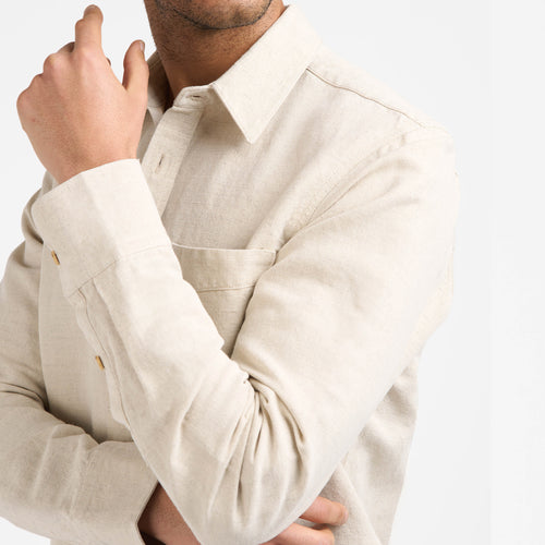 Chemise homme droite en Chanvre Naturel - Aubrac - Atelier Tuffery