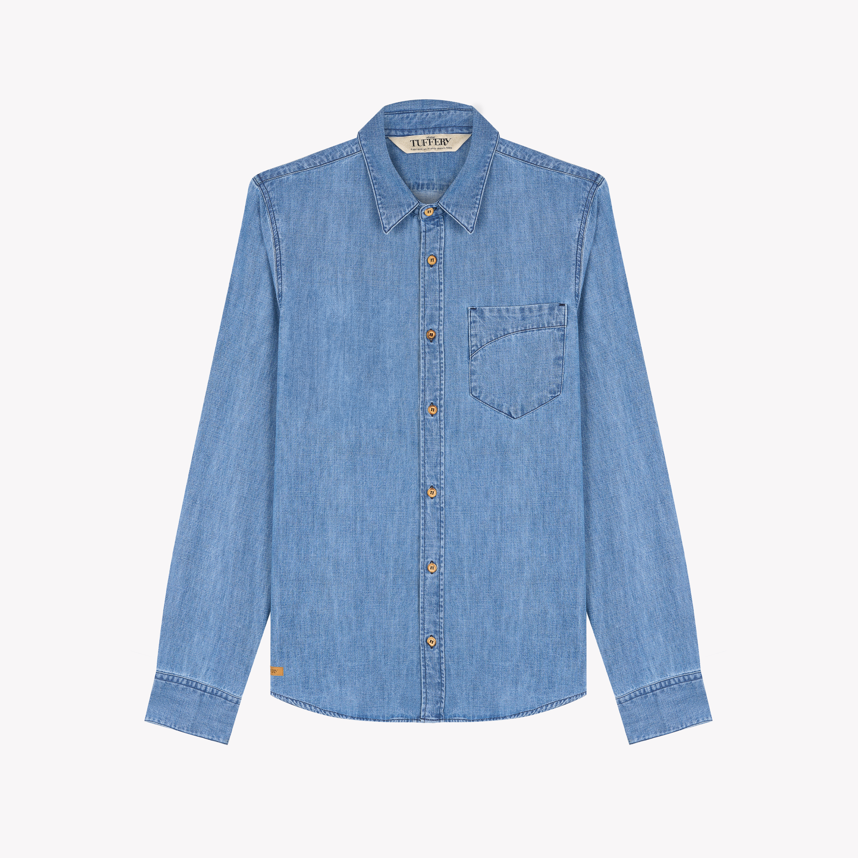 Chemise homme droite clair - Aubrac | Atelier Tuffery