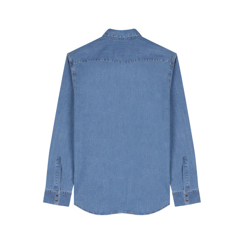 メンズ デニムシャツ ライトブルー - Cévennes - Atelier Tuffery