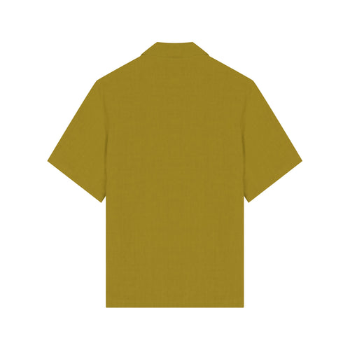 Chemisette Homme droite lin Olive - Anduze - Atelier Tuffery