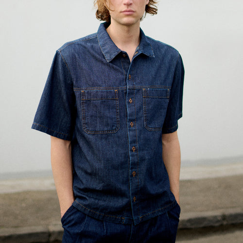 Chemisette Homme droite Stonewashed - Mont-Lozère - Atelier Tuffery