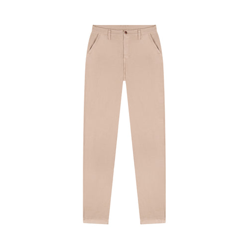 Beige fitted high-waisted women's chinos - Léonie - Atelier Tuffery