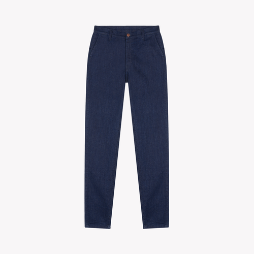 Chino femme ajusté taille haute Brut Coton Bio - Léonie - Atelier Tuffery