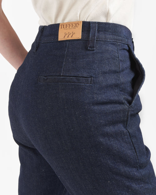 レディース ハイウエスト チノ オーガニックコットン ローデニム - Léonie - Atelier Tuffery