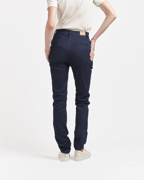 レディース ハイウエスト チノ オーガニックコットン ローデニム - Léonie - Atelier Tuffery