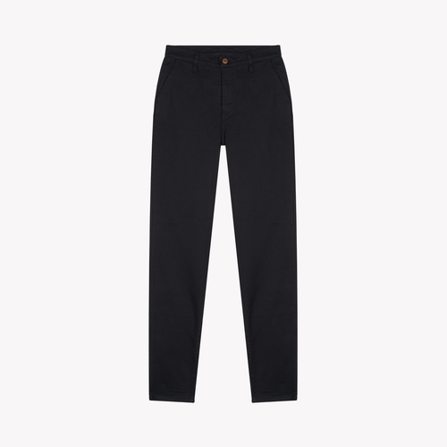 Women's high-waisted fitted chinos Black - Atelier Tuffery
