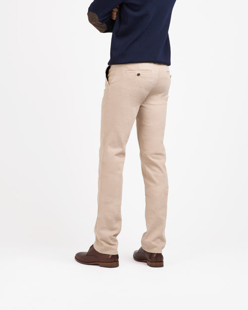メンズ フィットストレートチノ ベージュ - Ernest - Atelier Tuffery