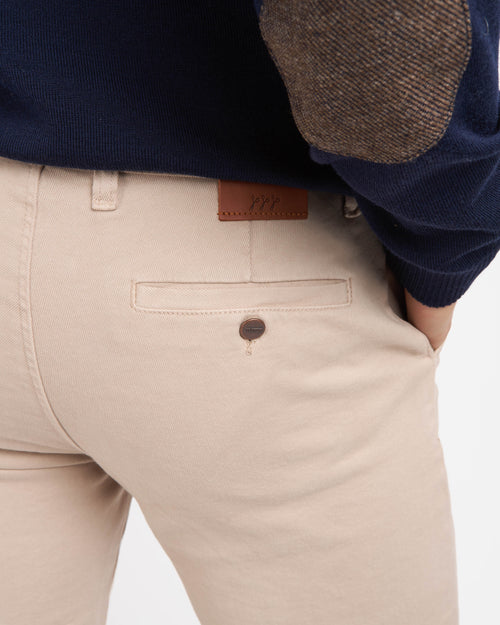 メンズ フィットストレートチノ ベージュ - Ernest - Atelier Tuffery