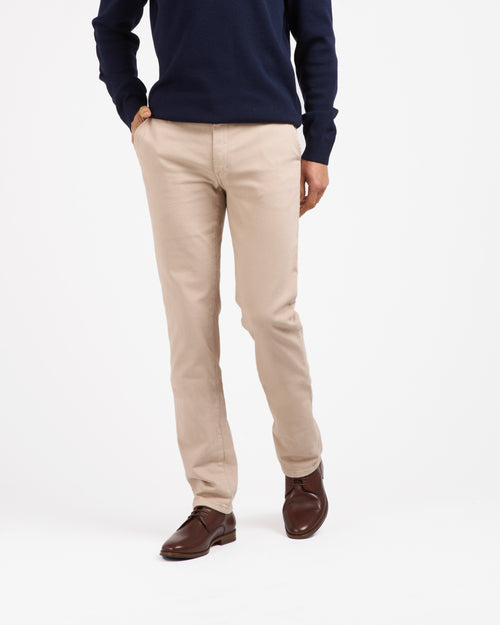 Chino homme droit ajusté Beige - Ernest - Atelier Tuffery