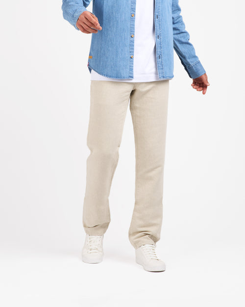 メンズ フィットストレートチノ ナチュラルヘンプ - Ernest - Atelier Tuffery