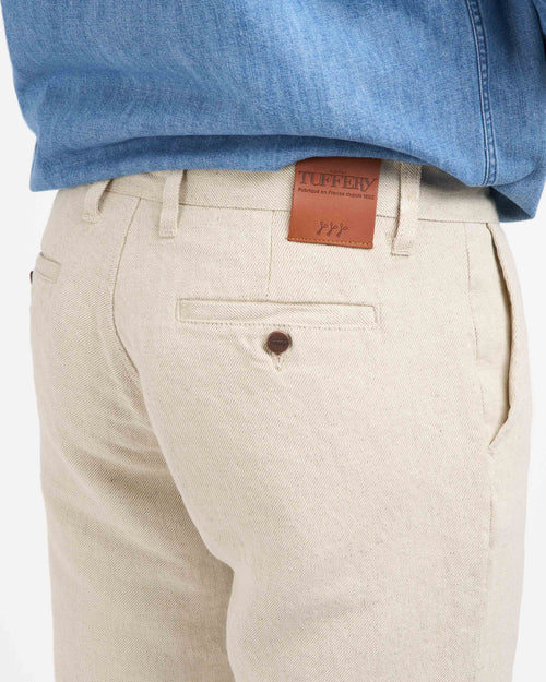 メンズ フィットストレートチノ ナチュラルヘンプ - Ernest - Atelier Tuffery