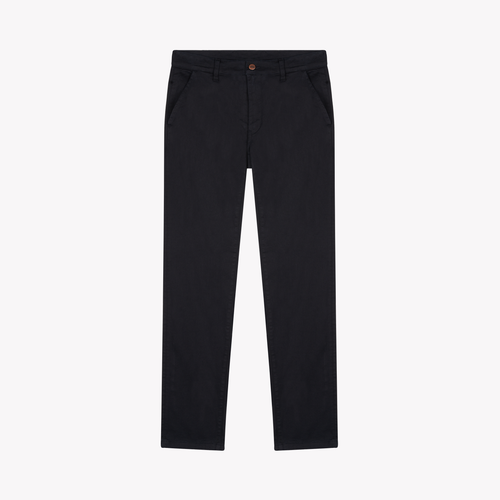 Men's straight fitted chinos Black - Atelier Tuffery