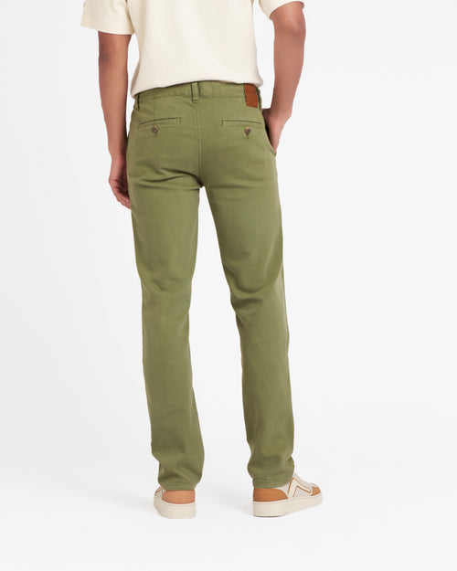 メンズスリムフィットチノ カーキグリーン - Ernest - Atelier Tuffery
