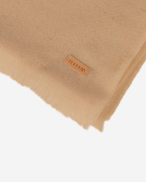Écharpe laine française café - Atelier Tuffery