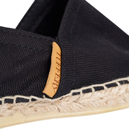 Espadrille unisexe en jean Noir - Atelier Tuffery