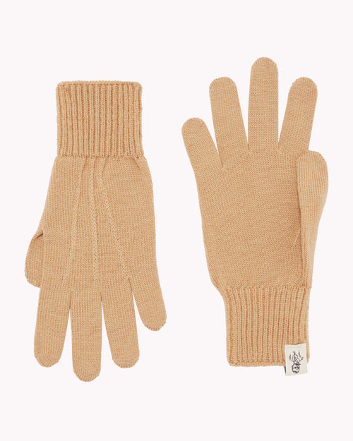 Gants laine française café - Atelier Tuffery