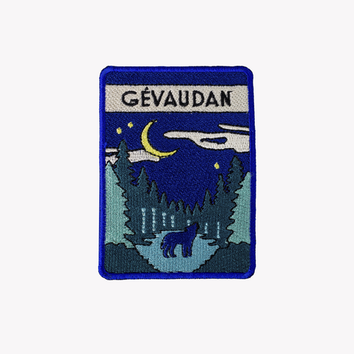 Embroidered patch: On the Stevenson Trail - Le Gévaudan - Atelier Tuffery