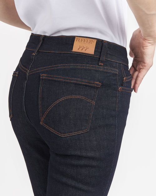 レディースフィットストレートジーンズ ローデニム - Augusta - Atelier Tuffery