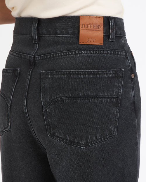 Women's baggy black washed jeans - Gaspard - Atelier Tuffery