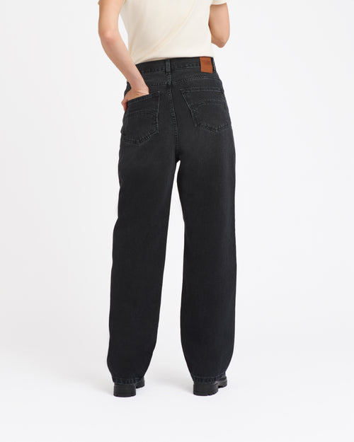 Women's baggy black washed jeans - Gaspard - Atelier Tuffery