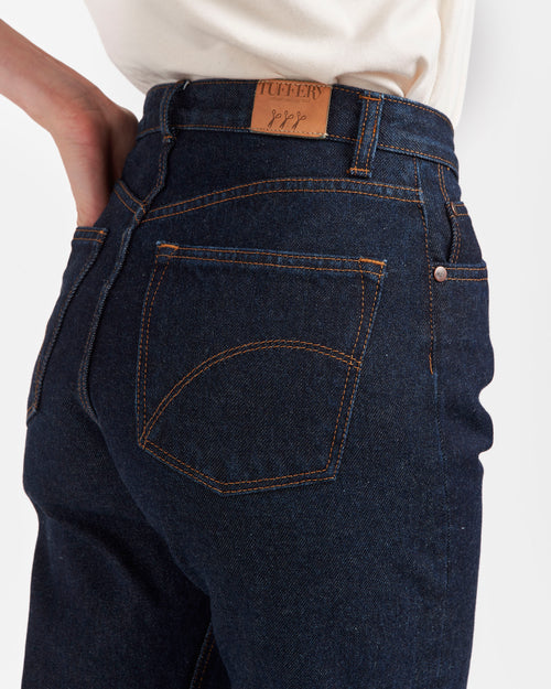 Women's straight high-waisted raw jeans - Apolline - Atelier Tuffery