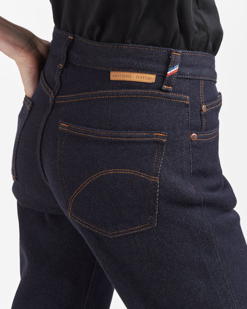 Jean femme droit taille haute laine française – SAINT JAMES x Atelier TUFFERY - Apolline - Atelier Tuffery