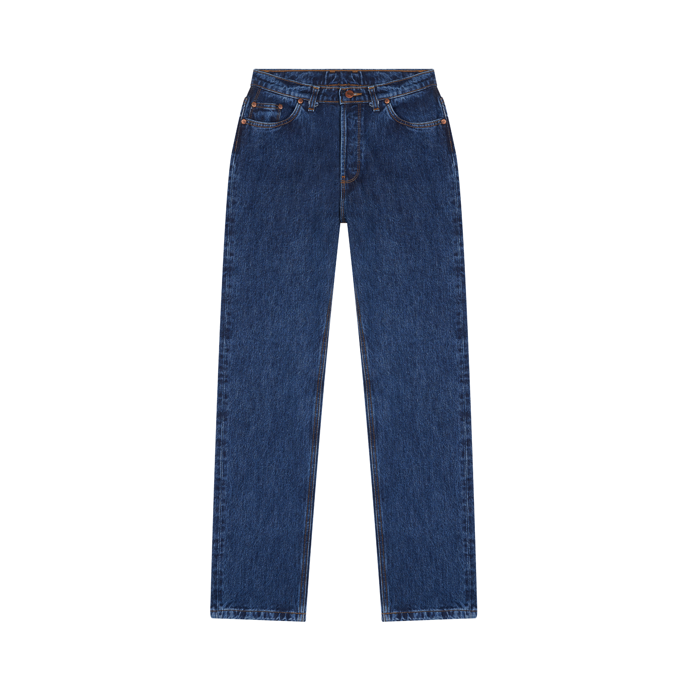 Women's stonewashed straight high-waisted jeans - Apolline | Atelier Tuffery