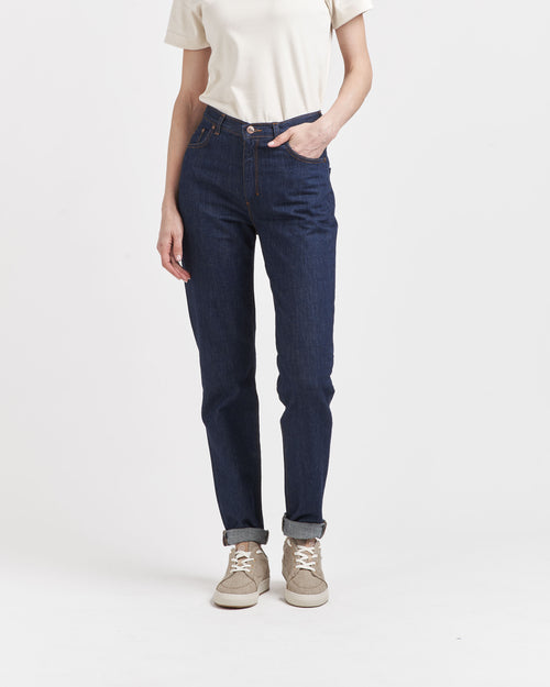 Women's high-waisted organic cotton mom jeans - Atelier Tuffery