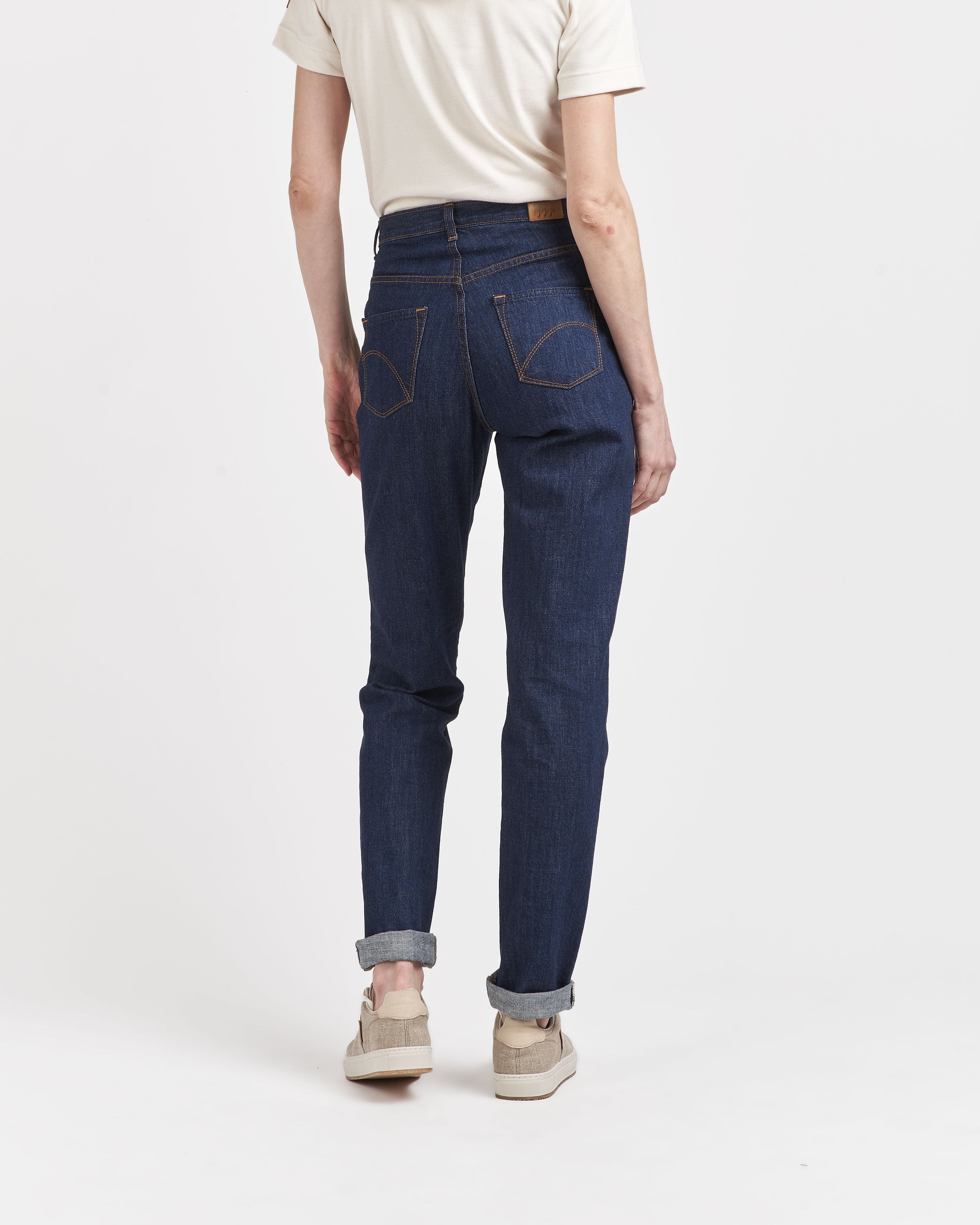 Women's high-waisted mom jeans in organic cotton Marthe – Atelier Tuffery