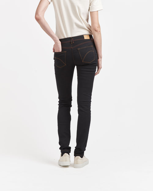 Women's slim-fit standard-waist jeans Black - Atelier Tuffery