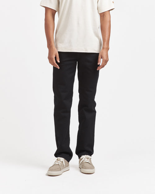 Jean homme droit taille haute Noir - Célestin - Atelier Tuffery