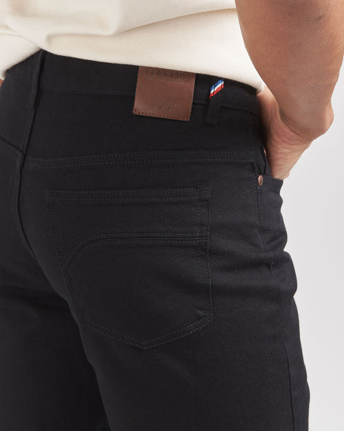 Jean homme droit taille haute Noir - Célestin - Atelier Tuffery