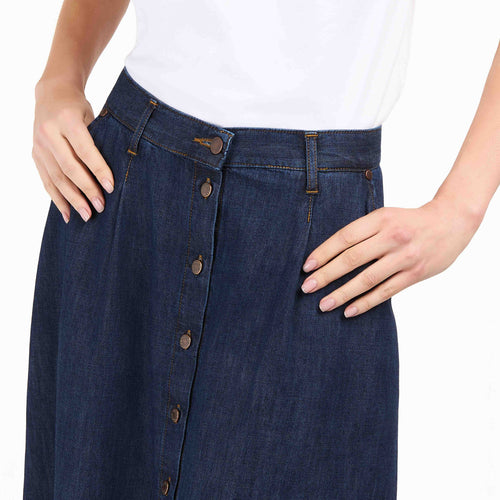 Jupe Midi en jean Stonewashed - Louise - Atelier Tuffery