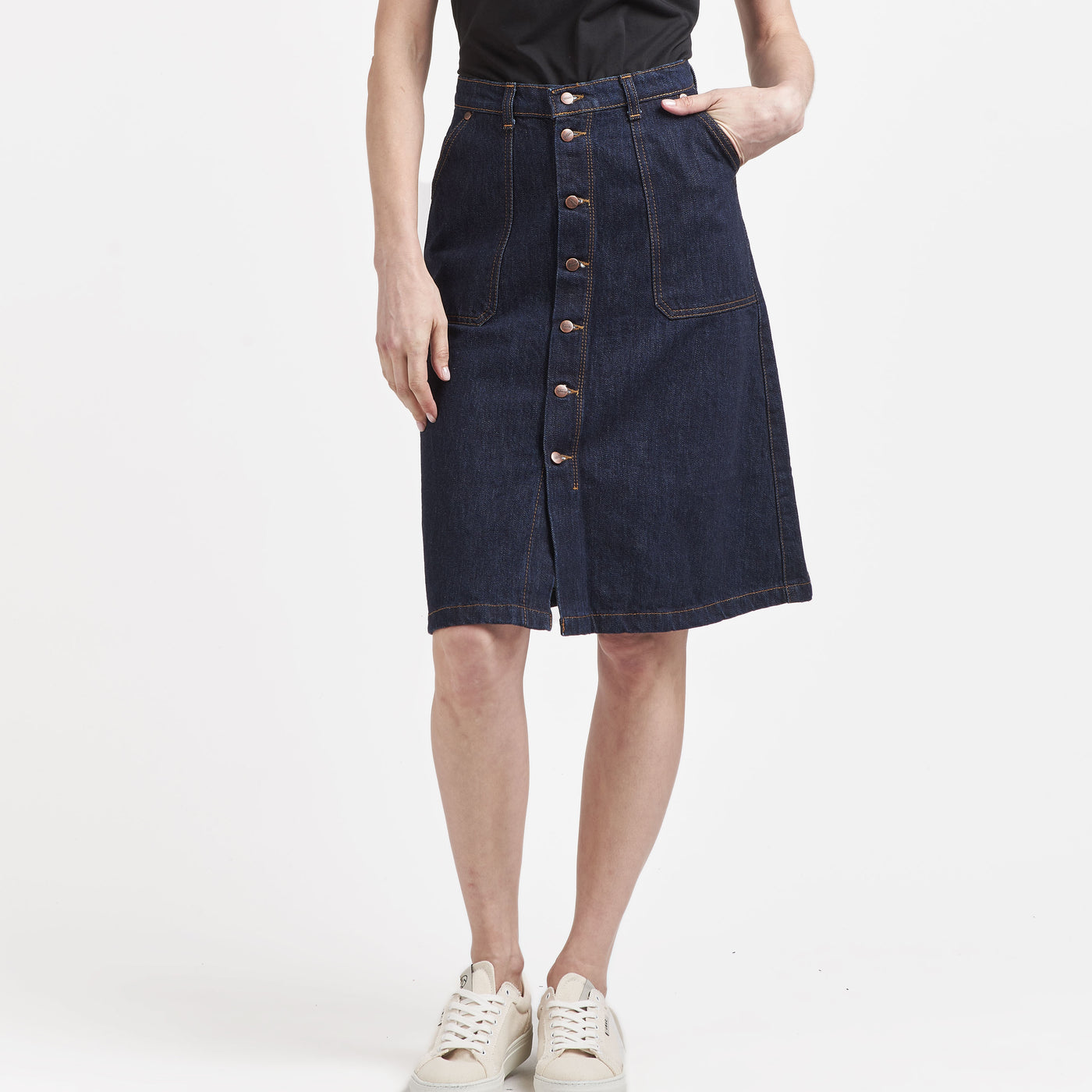 Jupe En Jean Grise Femme - Taille 40 - Neuve Sans étiquettes - Longueur Genou - Style évasé
