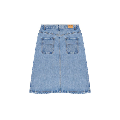 Light denim trapeze skirt - Atelier Tuffery