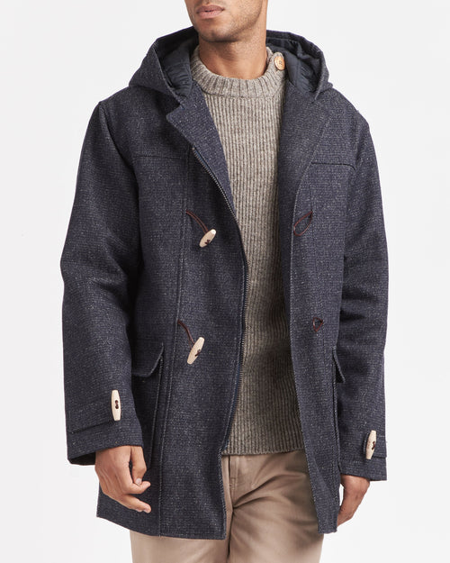 Manteau homme en jean Laine Française - Aigoual - Atelier Tuffery