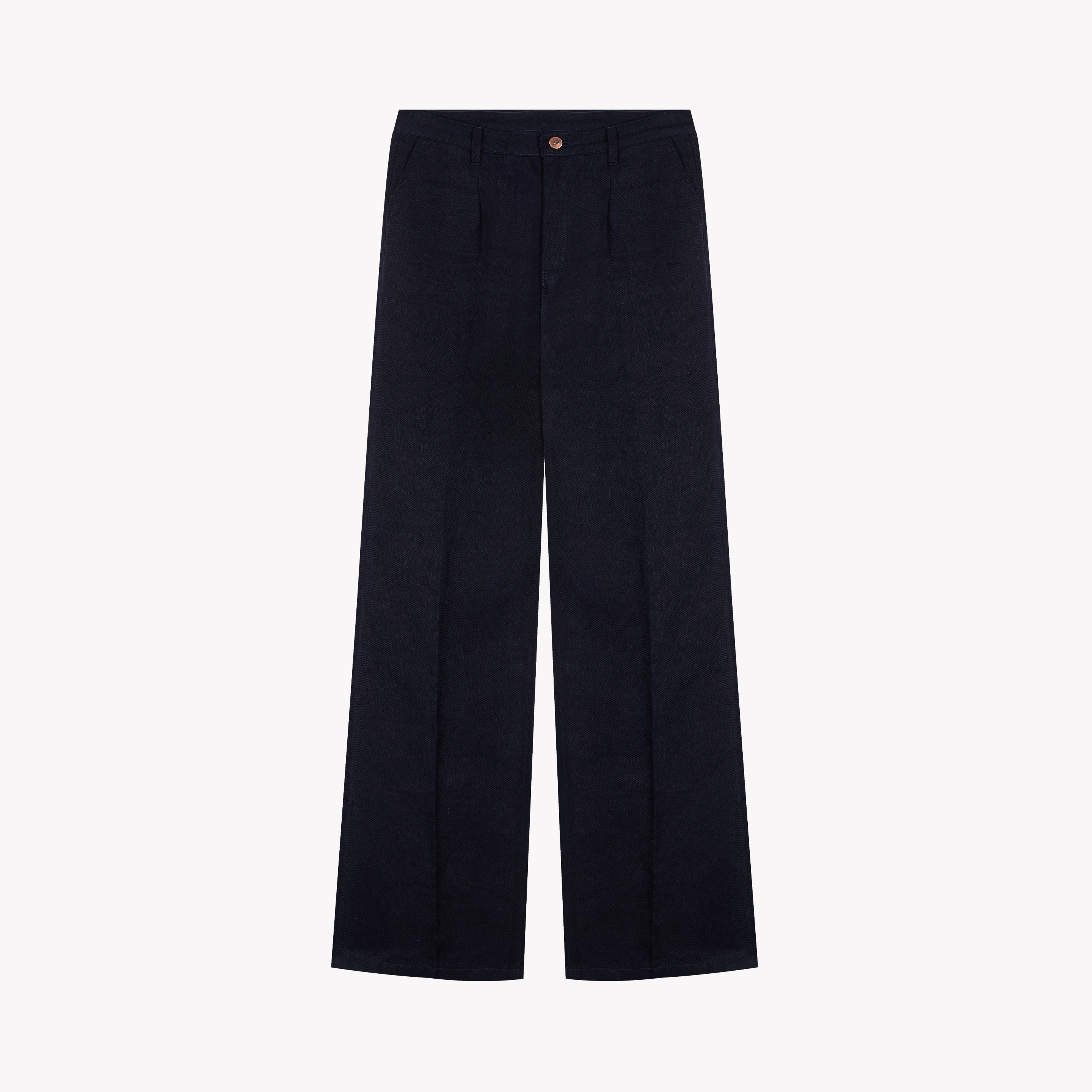 Women's high-waisted straight pants 100% Linen - Gabi | Atelier Tuffery